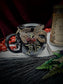 Yule Mug - Ceramic Stoneware with Cast Iron Look - Black, Green, Red, White