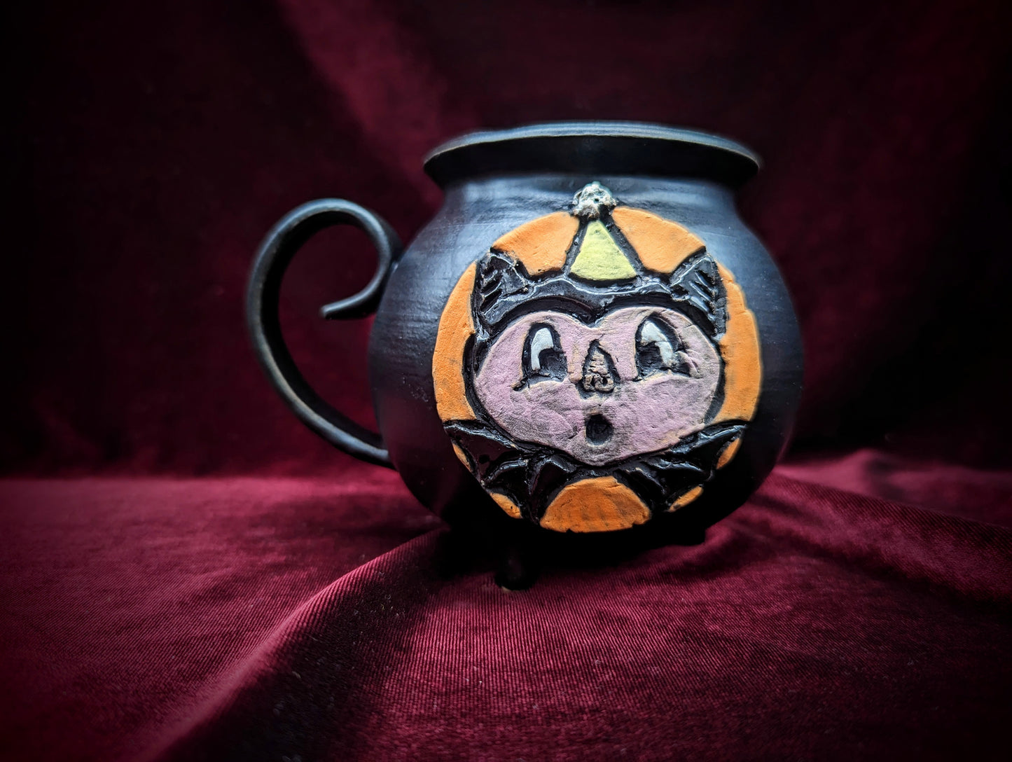 Vintage Bat Cauldron Mug
