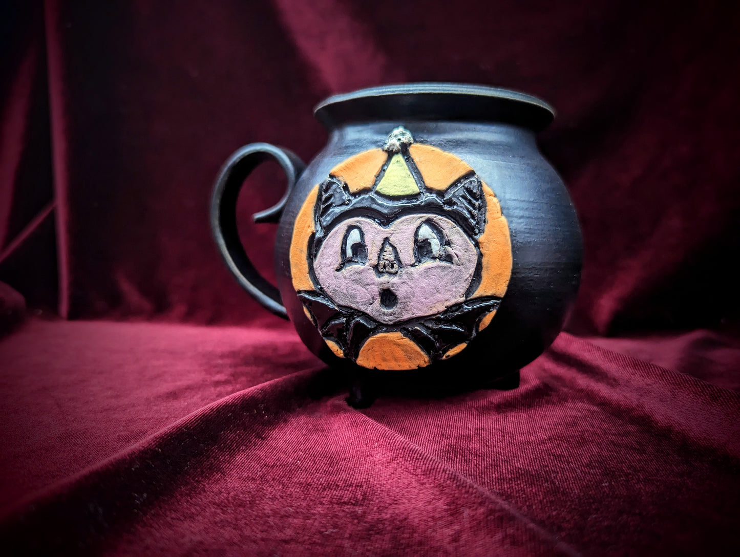 Vintage Bat Cauldron Mug