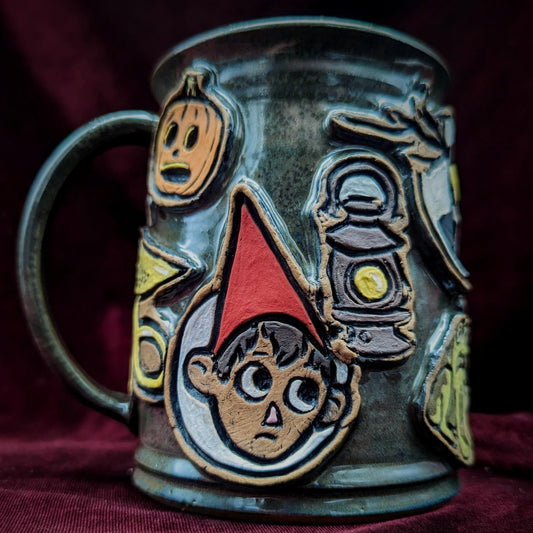 .Over the Garden Wall 2 Mug - Black Cast Iron Look with Green