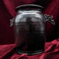 Bat Urn Vase - Black Ceramic Cast Iron Look Glaze