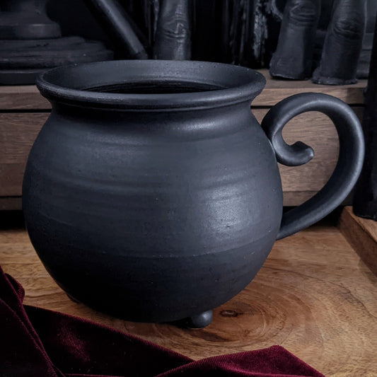 Cauldron Mug - Ceramic Pottery with Cast Iron Look